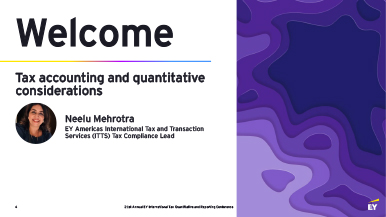 Tax accounting and quantitative considerations Presentation title page